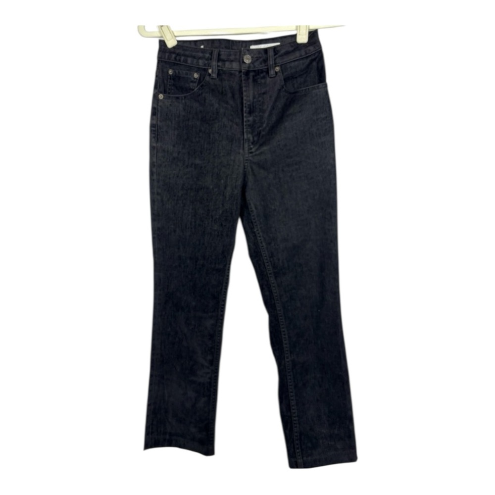 Zara Straight Leg Jeans High Waisted Denim Black- size 2